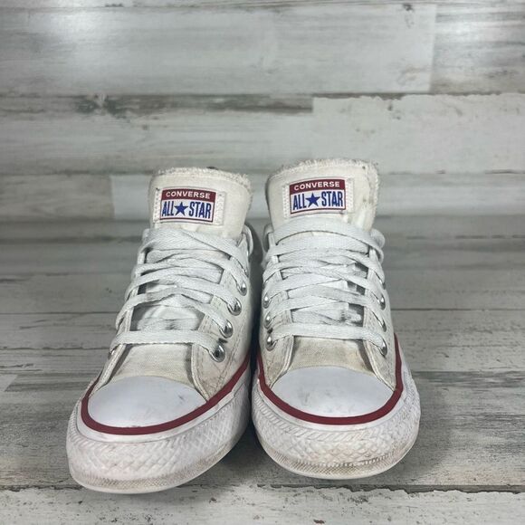 Converse Womens All Star‎ Ox Low Casual Sneaker Optical White Stripes Size 6.5 - Picture 4 of 8